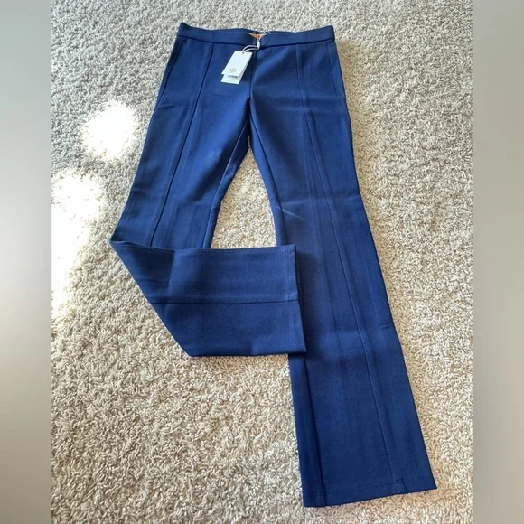 NWT TORY BURCH BLUE STRETCH PANTS Size XS - Picture 2 of 13